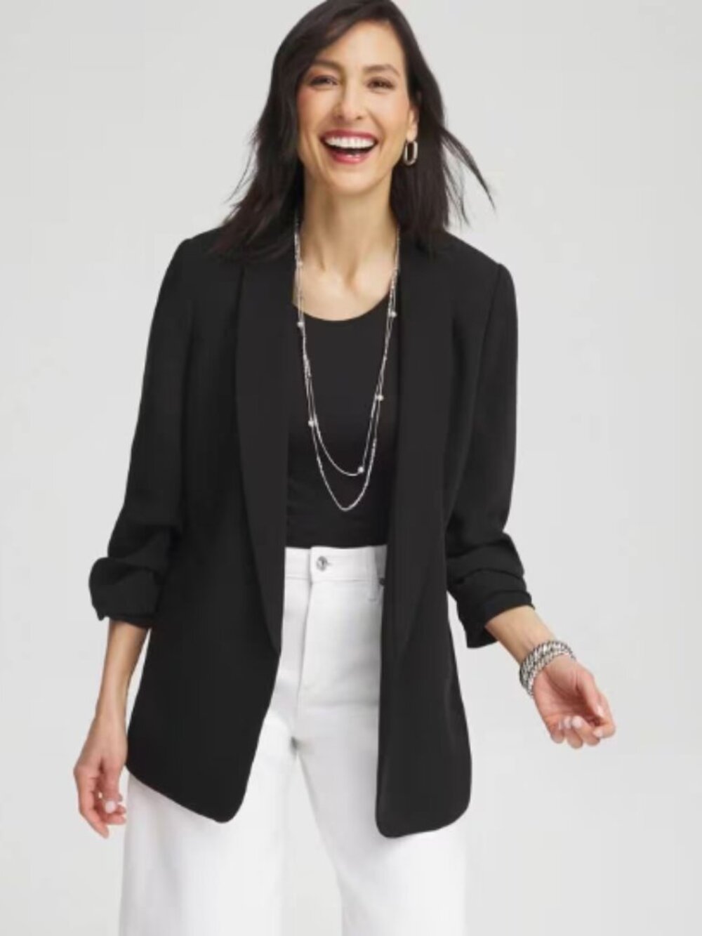 Chico's High Neck Microfiber Tank in Black Size 0 (Small)